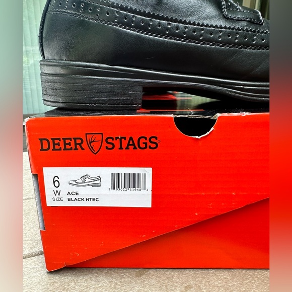Deer Stags boys Oxford, Black, 6 Wide Big Kid US - Picture 4 of 6